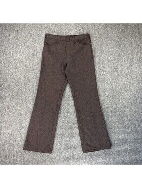 Wrangler 82HO Wrancher Pants Polyester Dress Slacks Mens Size 33x30 Brown